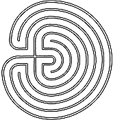 Skizze: Klassisches oder Kretisches Labyrinth